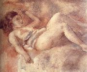 Jules Pascin Nude of sleep like a log Germany oil painting artist